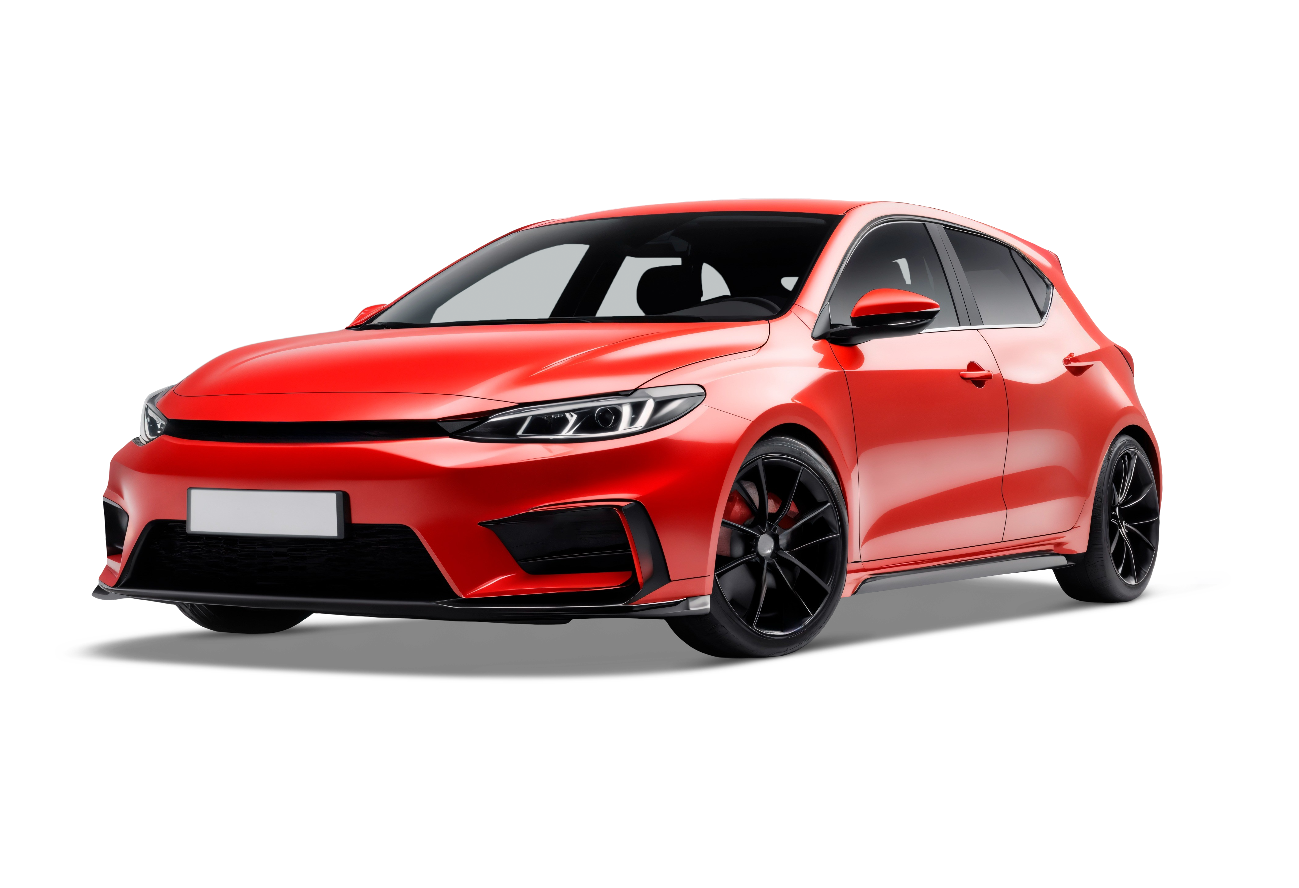 Red Sedan Car
